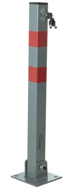 2 X Hausen Folding Car Parking Barrier Post Vehicle Driveway Security Bollard -Outdoor Living Shop 00IZQJ3QENK