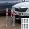 2 X Hausen Folding Car Parking Barrier Post Vehicle Driveway Security Bollard -Outdoor Living Shop 0AB2WRYND0H