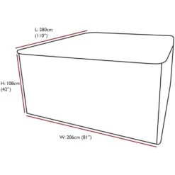 Oxbridge Grey 8-10 Seater Rectangle Waterproof Outdoor Garden Patio Set Furniture Cover -Outdoor Living Shop 0ENIJR1UH1I