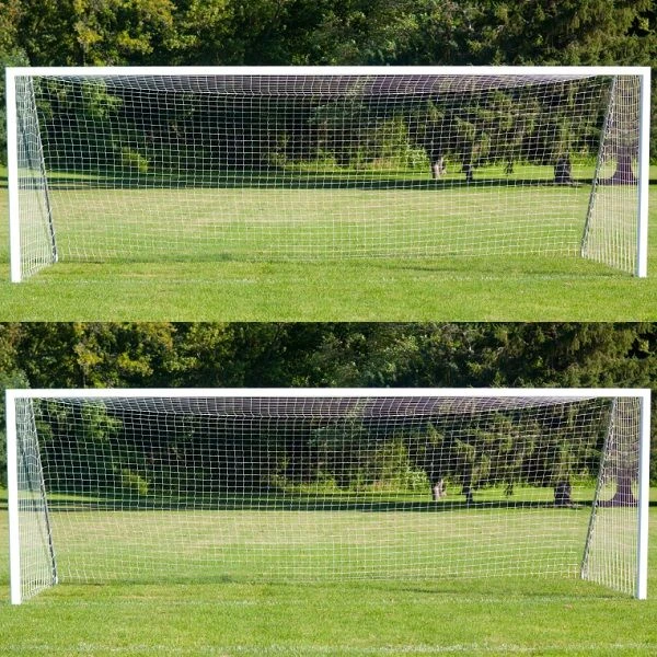 PAIR Of 24FT X 8FT Football Net (0M Top Runback, 2M Bottom Runback) 3 PAIR Of 24FT X 8FT Football Net (0M Top Runback, 2M Bottom Runback)