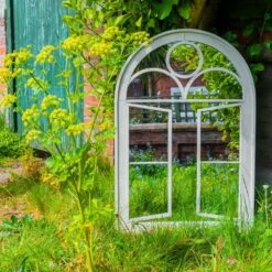 Woodside Acton Large Decorative Arched Outdoor Garden Mirror, 66.5cm X 97.5cm -Outdoor Living Shop 0MLQGMI0TRO