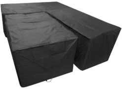 Woodside Black L Shape Outdoor Dining Waterproof Patio Set Cover Rattan -Outdoor Living Shop 0P0TTP1F3XJ