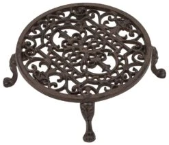 Woodside Round Cast Iron Indoor/Outdoor Heavy Duty Garden Plant Pot Stand, 11inch 8 Woodside Round Cast Iron Indoor/Outdoor Heavy Duty Garden Plant Pot Stand, 11inch -Outdoor Living Shop 0YCCZZMNDVC
