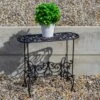 Woodside Heavy Duty Cast Iron Indoor/Outdoor XL Plant Pot Display Stand -Outdoor Living Shop 14LD30ZVZ1S