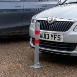 2 X Hausen Folding Car Parking Barrier Post Vehicle Driveway Security Bollard -Outdoor Living Shop 1ZBIFZFOME5