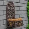Woodside Cast Iron Wall Mounted Planter With Coco Liner - Design D -Outdoor Living Shop 2QTBKH13JWD