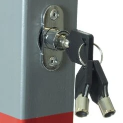 Hausen Folding Car Parking Barrier Post Vehicle Driveway Garage Security Bollard -Outdoor Living Shop 2WNCPYFQJV5