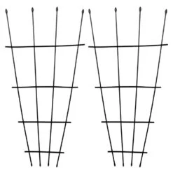 Woodside 1.2m Metal Garden Fan Trellis, Decorative Plant/Flower Pot Support, Pack Of 2 -Outdoor Living Shop 2Z30NQID3NQ