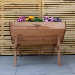 Woodside Raised Wooden Garden Bed Planter, Plants & Vegetable/Herb Box, Medium 100cm -Outdoor Living Shop 31FR1MR05FD