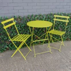 Woodside Aylsham Outdoor Garden Patio Folding Table & Chair Bistro Set 6 Colours -Outdoor Living Shop 3FYSE2ITWGX