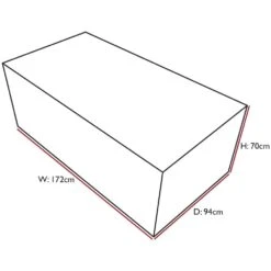 Woodside 6 Seater Rectangular Garden Patio Table Cover Furniture Waterproof -Outdoor Living Shop 41PYZM2QJOJ