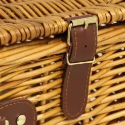 Woodside Wicker Picnic/Christmas Gift Hamper Basket With Leather Handle & Buckle -Outdoor Living Shop 4GCMQAGA24X