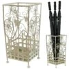 Maribelle White Traditional Floral Design Umbrella And Walking Stick Stand -Outdoor Living Shop 4SZGQX4ILDI