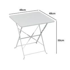 Woodside Indoor/Outdoor Folding Garden Side Table, Foldable White Coffee Table -Outdoor Living Shop 5J2UY3THM1R