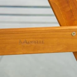 Maribelle 6 Seater Round Wooden Garden/Pub Bench - STAINED -Outdoor Living Shop 5MYNNDOQPAC