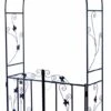Woodside Lamas Decorative Metal Garden Arch With Gate -Outdoor Living Shop A2ZJ1MMRFVV
