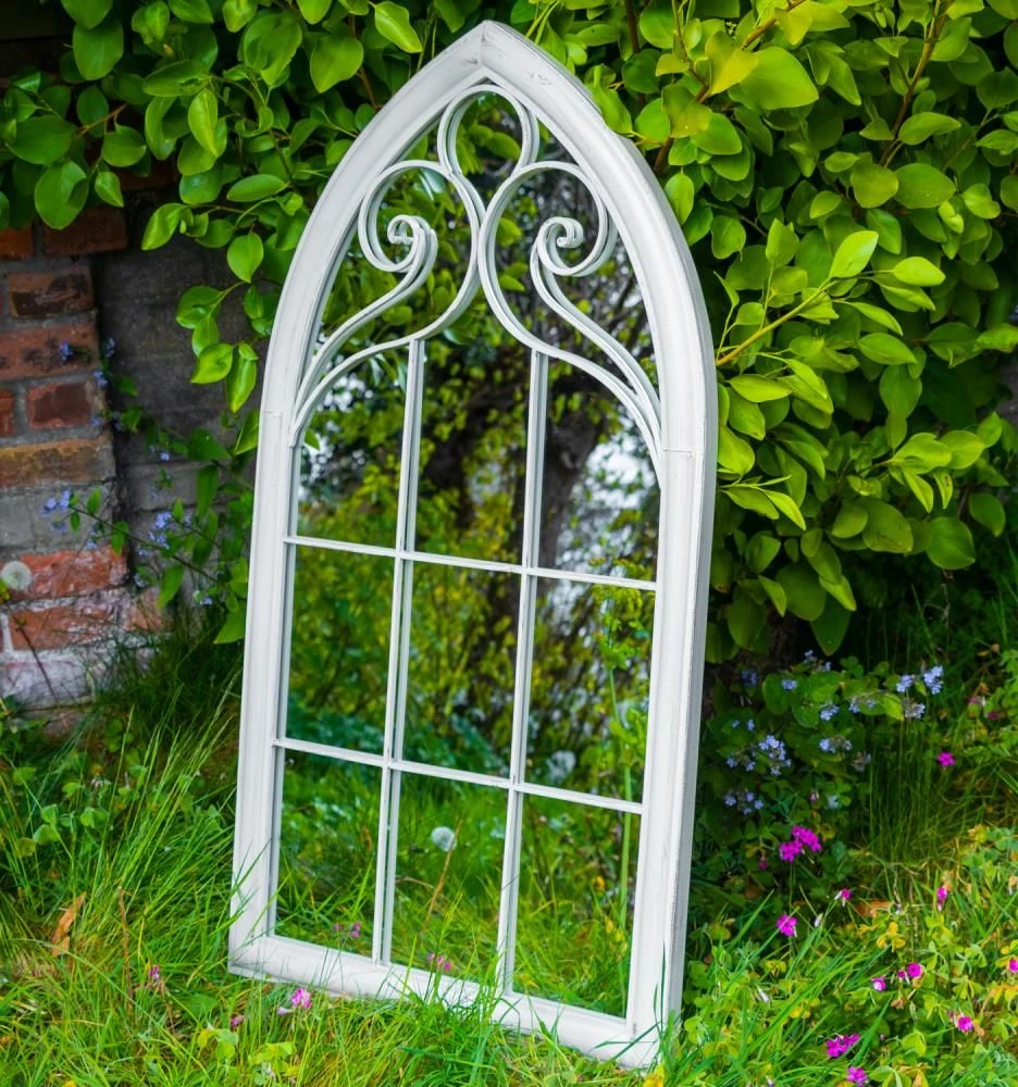 Woodside Selby XL Decorative Arched Outdoor Garden Mirror, W: 60.5cm X H: 111cm 7 Woodside Selby XL Decorative Arched Outdoor Garden Mirror, W: 60.5cm X H: 111cm - Image 5