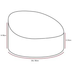 Woodside Heavy Duty Waterproof Garden Rattan Day Bed Cover GREEN 185x55/90cm -Outdoor Living Shop AFEAUVK0RGE