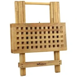 Woodside Belford Folding Walnut Wood Table -Outdoor Living Shop ALU3LTYXSOM