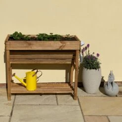 Woodside Thurne Raised Wooden Garden Bed Planter, Plants & Vegetable/Herb Box -Outdoor Living Shop B1BQBZ21F05