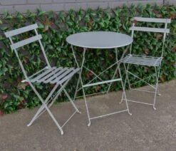 Woodside Aylsham Outdoor Garden Patio Folding Table & Chair Bistro Set 6 Colours -Outdoor Living Shop B1J4HMYNRIY