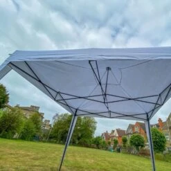 Woodside Pop Up 3m X 3m Garden Gazebo, Waterproof Garden Marquee, Pure White -Outdoor Living Shop B2WDBXTA4I3