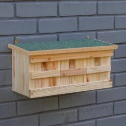 Woodside Wooden Nesting Wild Bird Box, Sparrow Colony Terrace, Removable Fronts -Outdoor Living Shop BLZLSM3PWBG