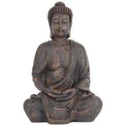 Woodside 37cm Tall Indoor/Outdoor Meditating Buddha Statue Decoration Statuary Décor Ornament -Outdoor Living Shop CM0QTHJNNKO