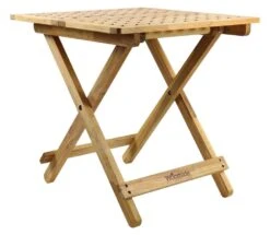 Woodside Belford Folding Walnut Wood Table -Outdoor Living Shop CZV5IHQHPLR