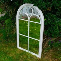 Woodside Oxshott XL Decorative Arched Outdoor Garden Mirror, W: 60cm X H: 100cm 7 Woodside Oxshott XL Decorative Arched Outdoor Garden Mirror, W: 60cm X H: 100cm -Outdoor Living Shop DCEYGNG2NLD