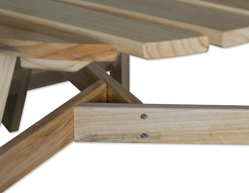 Maribelle 6 Seater Round Wooden Garden/Pub Bench - NATURAL 4 Maribelle 6 Seater Round Wooden Garden/Pub Bench - NATURAL - Image 2