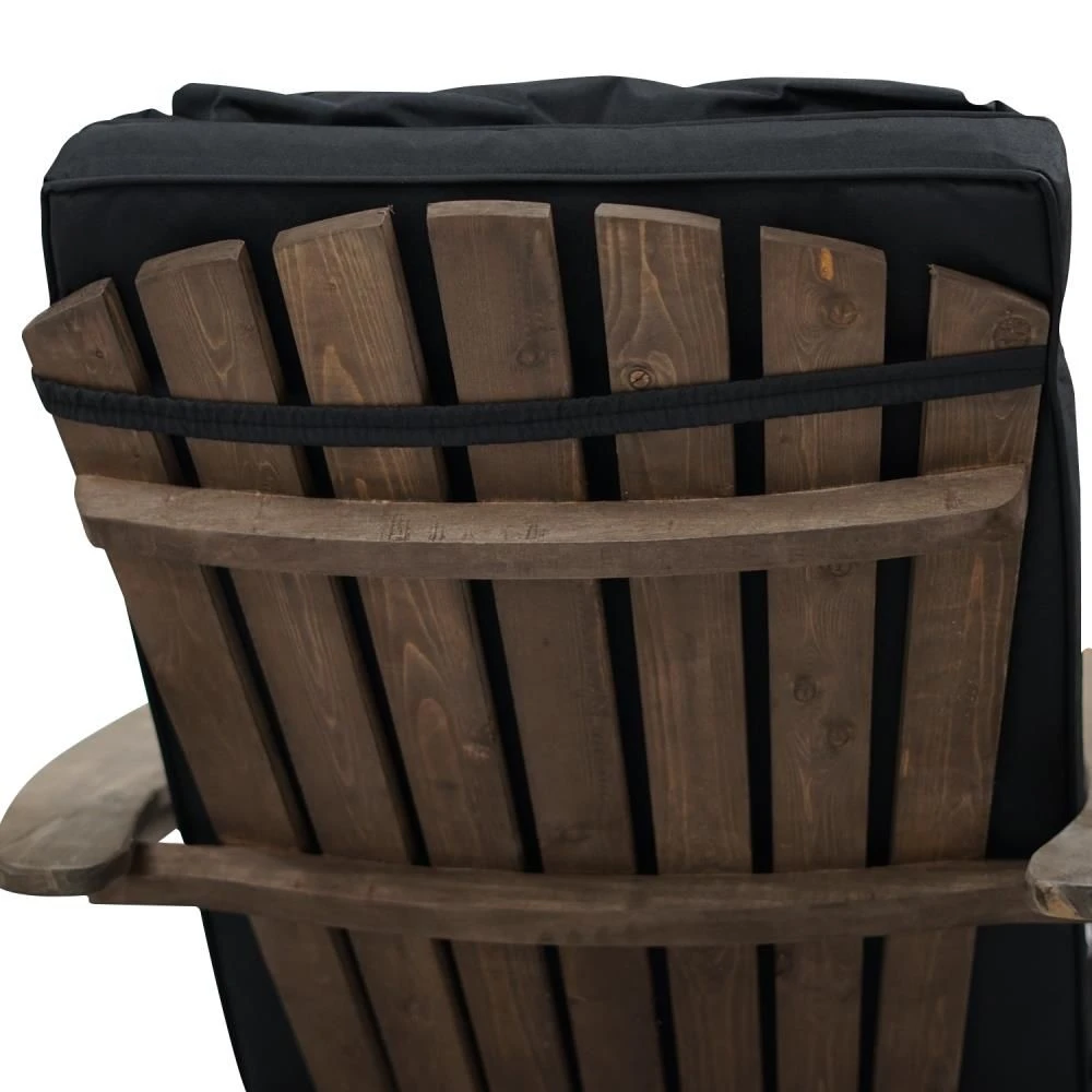 Woodside Luxury Outdoor Padded Seat & Back Cushion For Garden Adirondack Chair - BLACK 5 Woodside Luxury Outdoor Padded Seat & Back Cushion For Garden Adirondack Chair - BLACK - Image 3