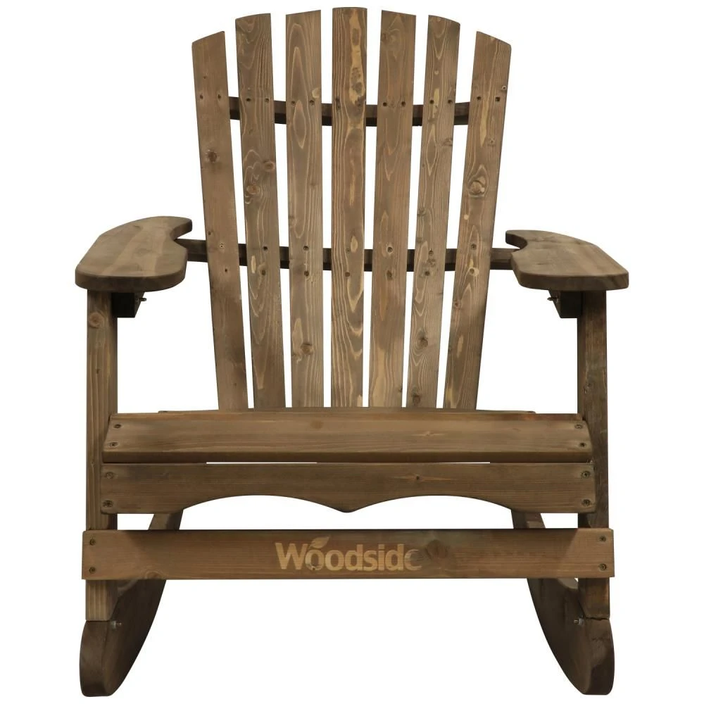 Woodside Aldeby Adirondack Outdoor Garden Patio Wooden Rocking Chair 8 Woodside Aldeby Adirondack Outdoor Garden Patio Wooden Rocking Chair - Image 6