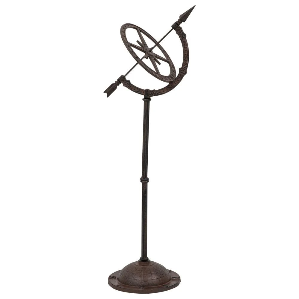 Woodside Cast Iron Garden Sundial, Antique Ornamental Outdoor Décor 3 Woodside Cast Iron Garden Sundial, Antique Ornamental Outdoor Décor