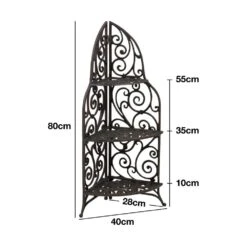 Woodside 3 Tier Cast Iron Indoor/Outdoor Heavy Duty Garden Plant & Flower Stand 11 Woodside 3 Tier Cast Iron Indoor/Outdoor Heavy Duty Garden Plant & Flower Stand -Outdoor Living Shop EMDU1P1B5DL