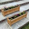 Woodside Aldeby Wooden Garden Trough Planter/Flower Container Box, Pack Of 2 1 Woodside Aldeby Wooden Garden Trough Planter/Flower Container Box, Pack Of 2 -Outdoor Living Shop EMVFVY5SOEU
