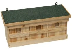Woodside Wooden Nesting Wild Bird Box, Sparrow Colony Terrace, Removable Fronts