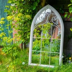 Woodside Selby XL Decorative Arched Outdoor Garden Mirror, W: 60.5cm X H: 111cm 12 Woodside Selby XL Decorative Arched Outdoor Garden Mirror, W: 60.5cm X H: 111cm -Outdoor Living Shop ESR0HERUXEH