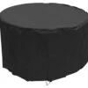 Woodside 4-6 Seater Round Table Cover BLACK -Outdoor Living Shop FCL0CMOY2QQ