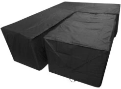 Woodside Black L Shape Outdoor Dining Waterproof Patio Set Cover Rattan -Outdoor Living Shop FVCPXGVYLWR