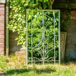 Woodside Alston Large Decorative Rectangle Outdoor Garden Mirror -Outdoor Living Shop FVJU0ZFA5YW
