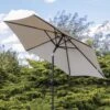 Woodside Large 2.7m Garden Parasol Umbrella With Winding Crank & Tilt Sand -Outdoor Living Shop GHPOXY2OAB3