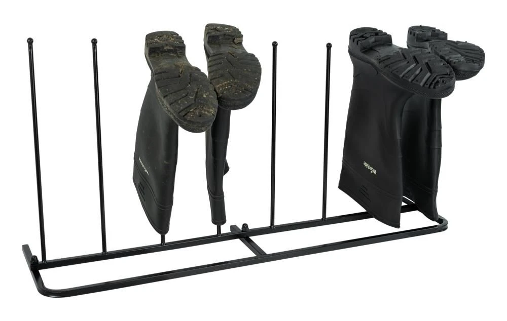 Woodside Steel Wellington Boot Rack 4 Pairs Walking Shoe Storage Stand 6 Woodside Steel Wellington Boot Rack 4 Pairs Walking Shoe Storage Stand - Image 4
