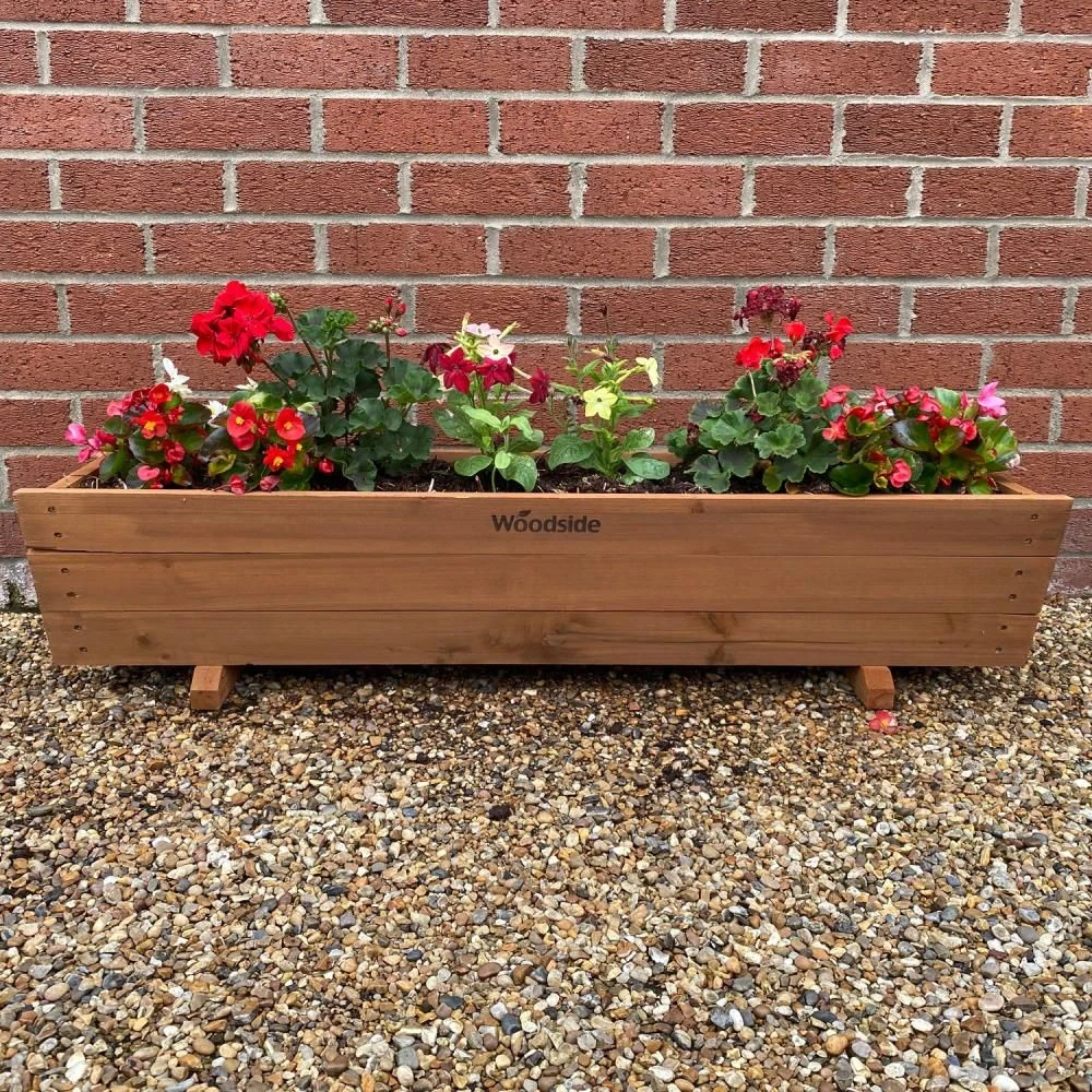 Woodside Sutton Wooden Garden Planter Plant/Flower Trough Container Box 5 Woodside Sutton Wooden Garden Planter Plant/Flower Trough Container Box - Image 3