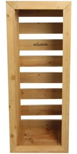 Woodside Reedham Stained Wooden Garden Trough Planter/Flower Trough Box, 95 Litres -Outdoor Living Shop H5VV4WNP0NF
