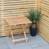 Woodside Belford Folding Walnut Wood Table -Outdoor Living Shop HKUXFMFC1L4