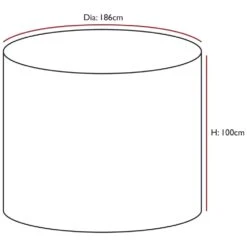 Oxbridge Black Medium Round Waterproof Outdoor Garden Patio Set Furniture Cover -Outdoor Living Shop HPCENDNK2W4