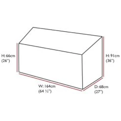 Oxbridge Medium (3 Seater) Bench Waterproof Cover GREEN -Outdoor Living Shop I1MWZD4BWS4