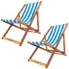 Woodside Traditional Folding Beach/Garden Wooden Deck Chair Seaside Lounger Light Blue & White X 2 2 Woodside Traditional Folding Beach/Garden Wooden Deck Chair Seaside Lounger Light Blue & White X 2 -Outdoor Living Shop ICWDQUMJXEG