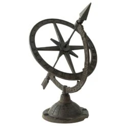 Woodside Decorative Cast Iron Traditional Antique Garden Table Sundial -Outdoor Living Shop IG5U2KHOOO2